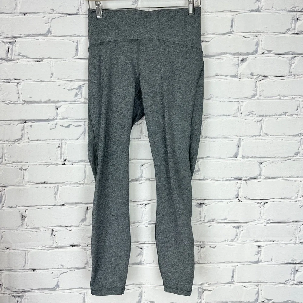 Lululemon Train Times 7/8 legging Heathered Black Gray Size 8 Workout Gym